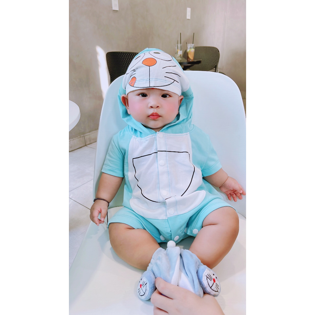 Bộ sưu tập Body hình thú có nón liền dễ thương cho bé, chất liệu cotton đủ size 4-15kg Dolakids-CuteBaby
