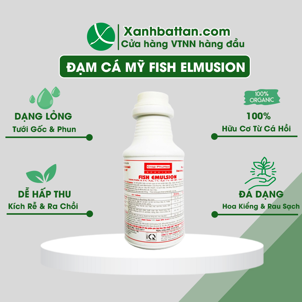 Đạm Cá Thủy Phân Đậm Đặc Fish Elmusion Chai 250 ml