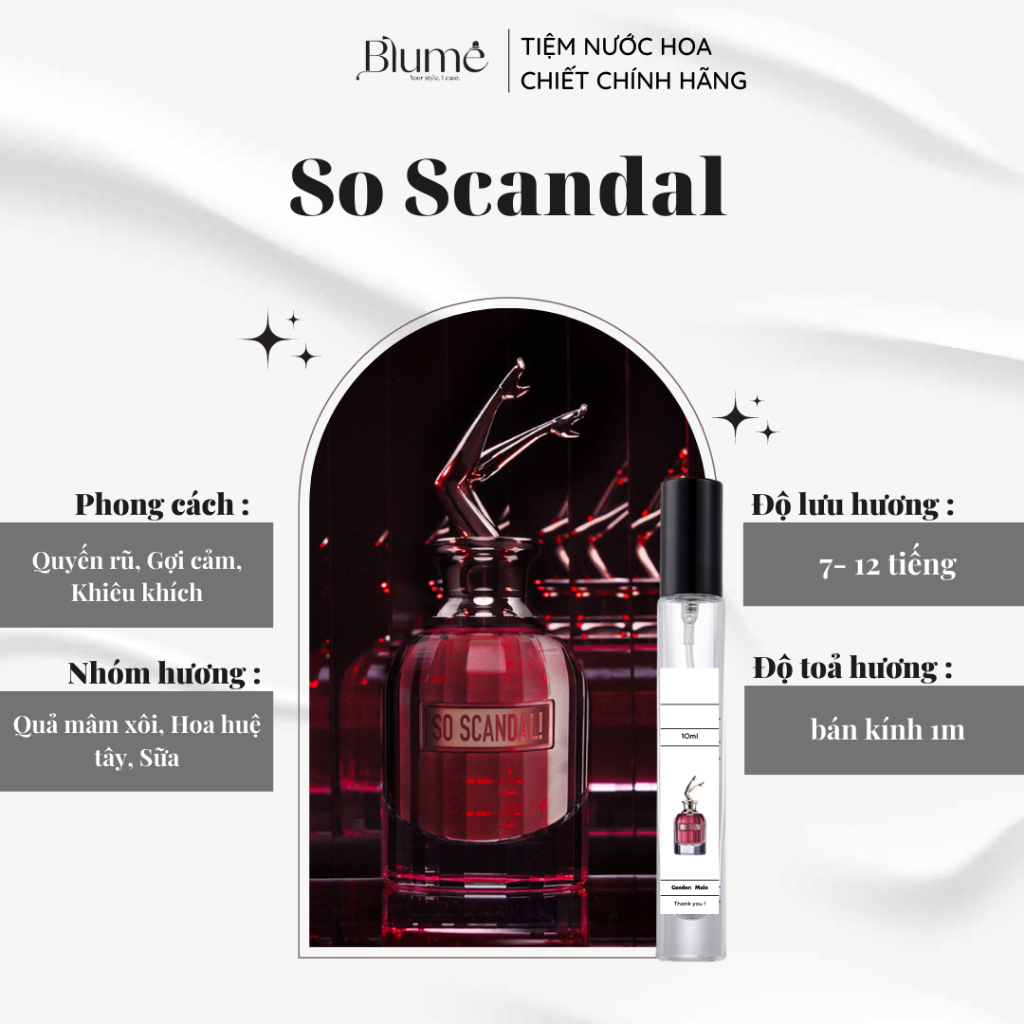 Nước hoa NỮ SO SCANDAL mùi quyến rũ - Blume Tiệm Nước Hoa
