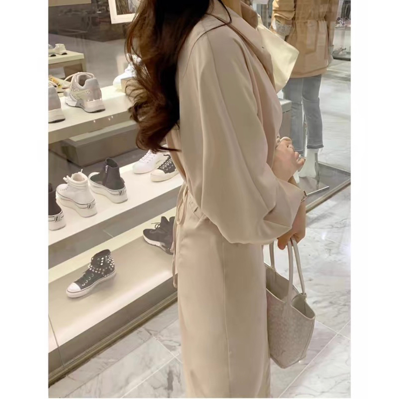 Đầm váy sơ mi kem cánh dơi basic Hàn Quốc