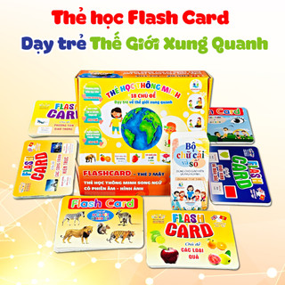 Bộ Thẻ Học Thông Minh Benrikids (252 Thẻ Flashcards Song Ngữ 18 Chủ Đề)