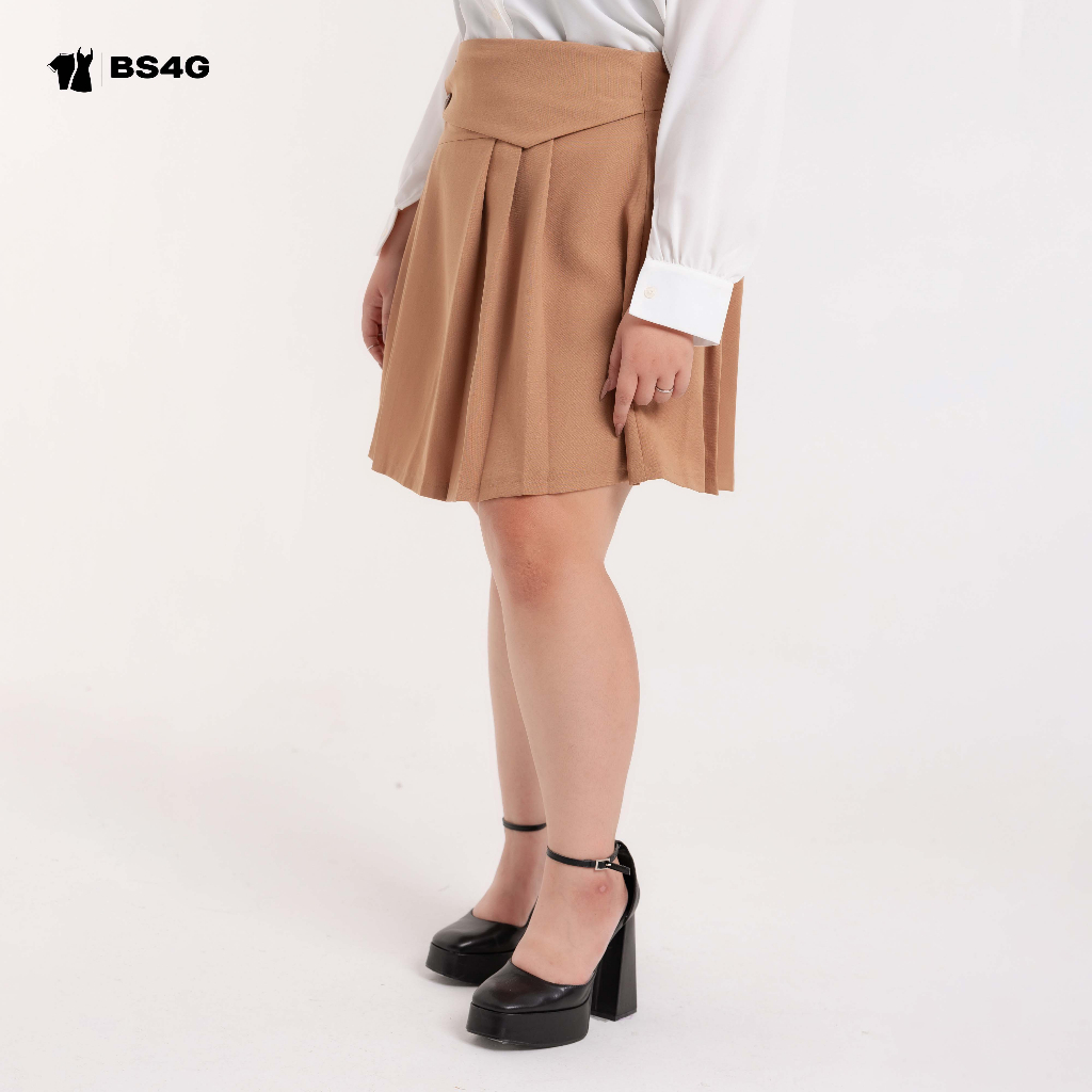 CHÂN VÁY NÂU XẾP LY BIGSIZE - CV027