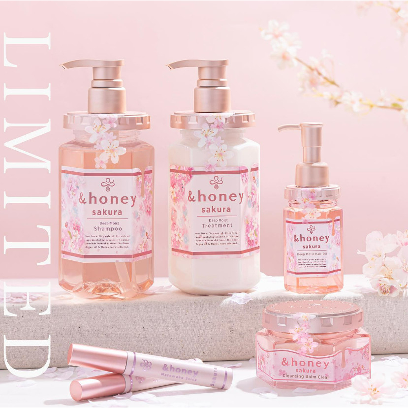 Giới hạn/Limited Dầu gội And Honey Vicrea Sakura Deep Moist Set 2023ver /hương thơm mật ong hoa anh  đào