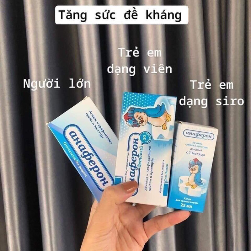 Tăng đề kháng Anaferon chim cánh cụt Nga cho bé