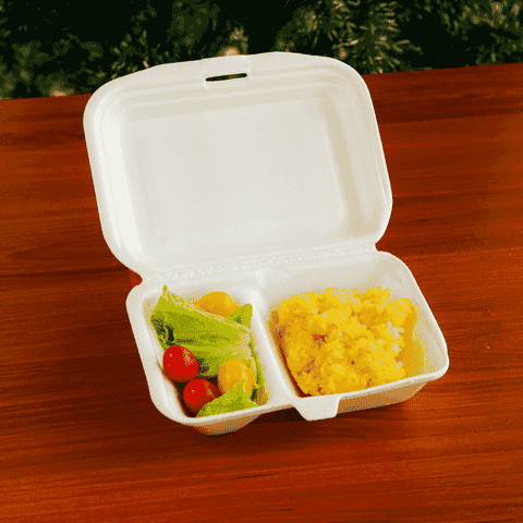 150 Hộp Xốp 2 Ngăn - đựng cơm, bún đậu