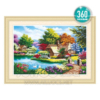 Tranh đính đá ngôi nhà hạnh phúc 3d al71202 chưa đính