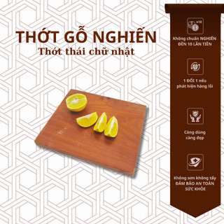 Hàng loại 1 Thớt thái gỗ nghiến hình chữ nhật
