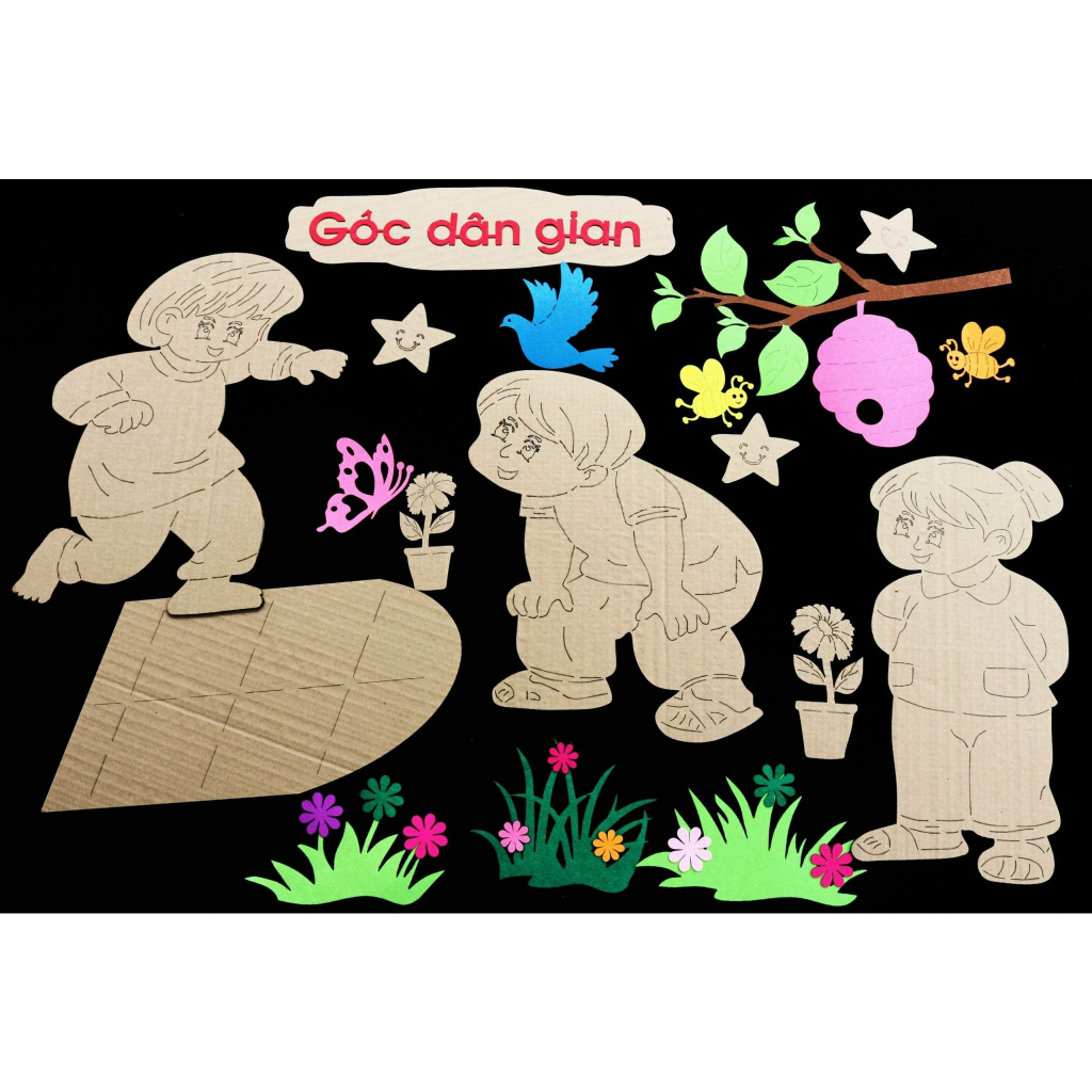 Góc dân gian Steam trang trí mầm non