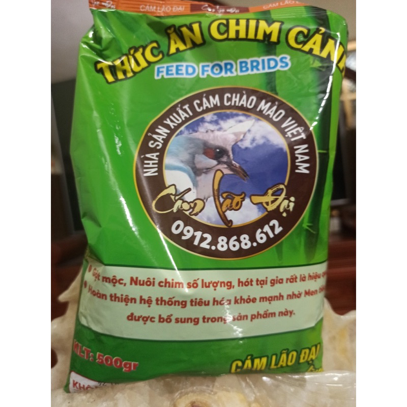Cám Lão Đại Chính hãng cho chim chào mào - Cám tổng hợp 500g bao bì mới đóng gói