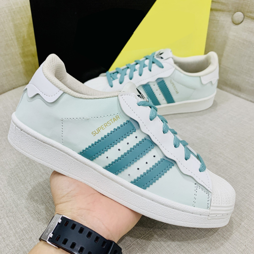 FORI Giày ADIDAS Sò Xanh ngọc Nam Nữ, Giày DAS Superstar Mũi Sò 3 màu Bản Mới Full Box