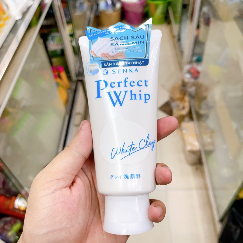 Sữa Rửa Mặt Tạo Bọt SENKA Chiết Xuất Đất Sét Trắng 120g