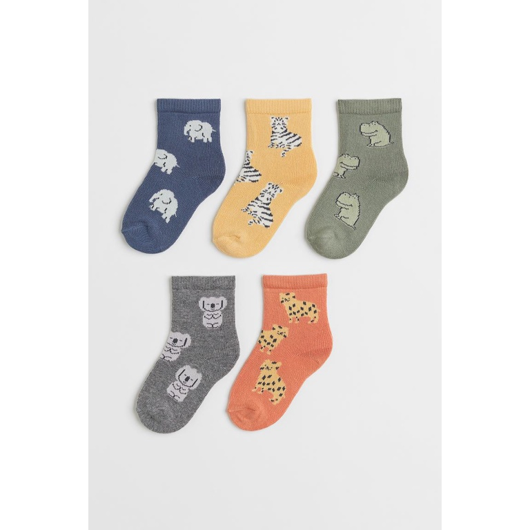 Set 5 đôi tất HM Auth bé trai bé gái mùa thu đông