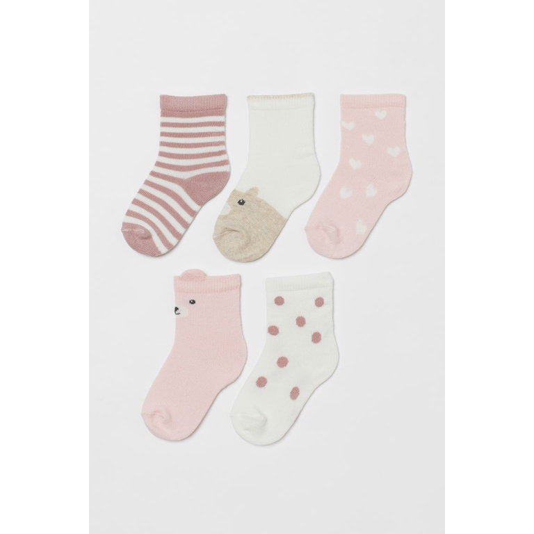 Set 5 đôi tất HM Auth bé trai bé gái mùa thu đông