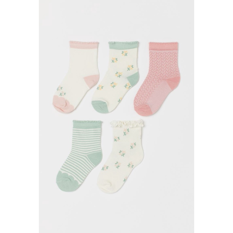 Set 5 đôi tất HM Auth bé trai bé gái mùa thu đông