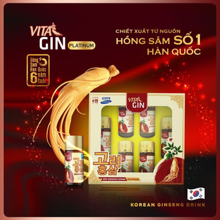Xả kho - nước hồng sâm vital gin platinum - nhập khẩu hàn quốc - sâm từ samsung date tháng 10/2024