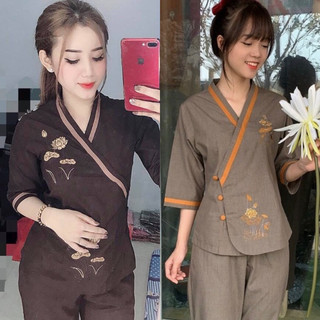 Tim Viền Nữ # BàLai Viền# Đồ Lam Đi Chùa Nữ
