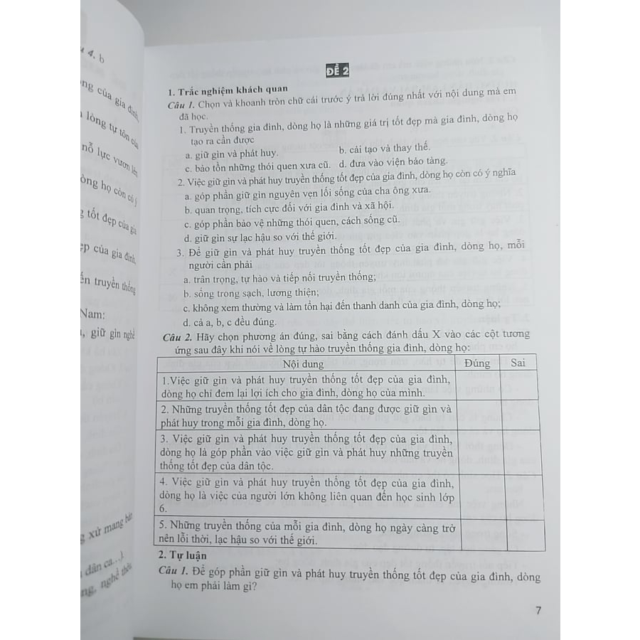 Sách - Đề kiểm tra đánh giá Giáo dục công dân 6