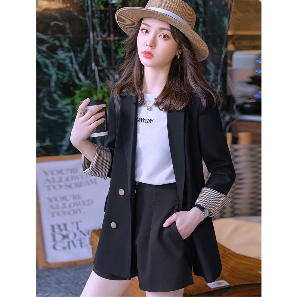 Áo Khoác Blazer Dáng Dài Form Suông Cao Cấp