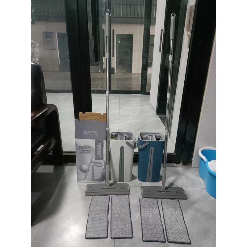 Bộ lau nhà tự vắt thông minh xoay 360 độ, Cây lau nhà tự vắt tiện lợi kèm thùng