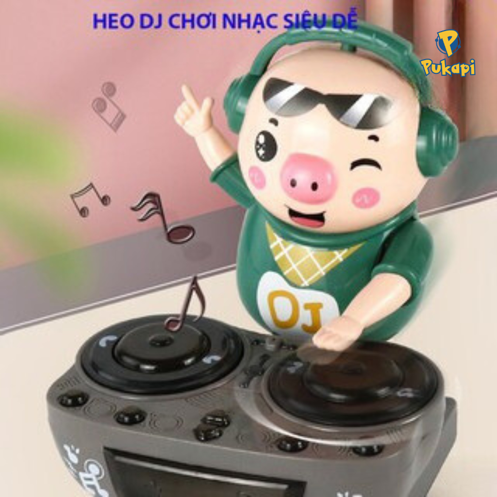 Đồ Chơi Heo DJ Năng Động Heo Phát Nhạc Đồ Chơi Heo DJ Di Chuyển Nhảy Múa PUKAPI