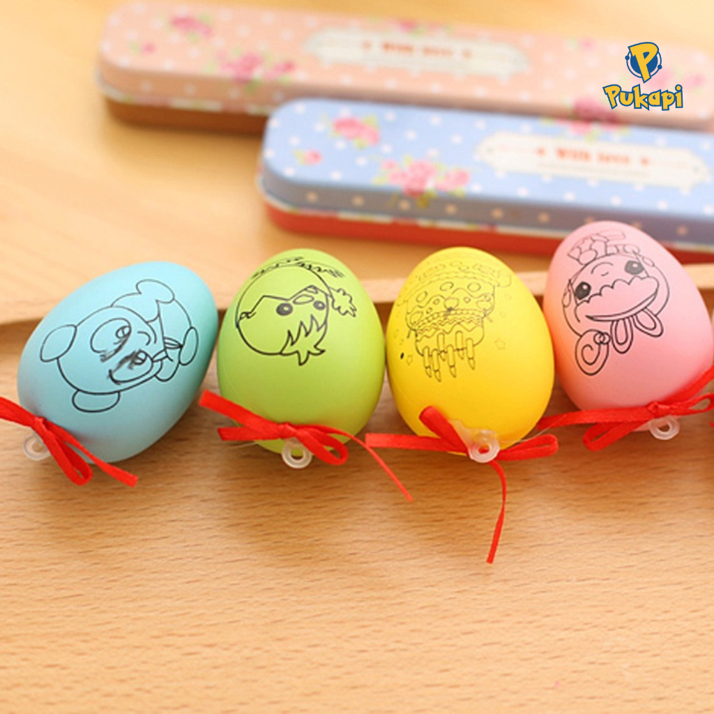 Đồ chơi trẻ em - Set Tô trứng kèm túi màu cho bé Đồ chơi vẽ tranh trên trứng tô màu tranh trứng sáng tạo Cho Bé PUKAPI