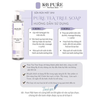 SỮA RỬA MẶT TRÀM TRÀ KB PURE TEA TREE SOAP