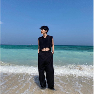 Áo len dệt croptop unisex