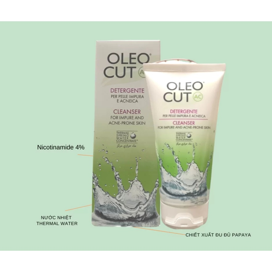 Sữa rửa mặt làm sạch, tẩy tế bào chết OLEOCUT AC CLEANSER 150ml - Dr.cam