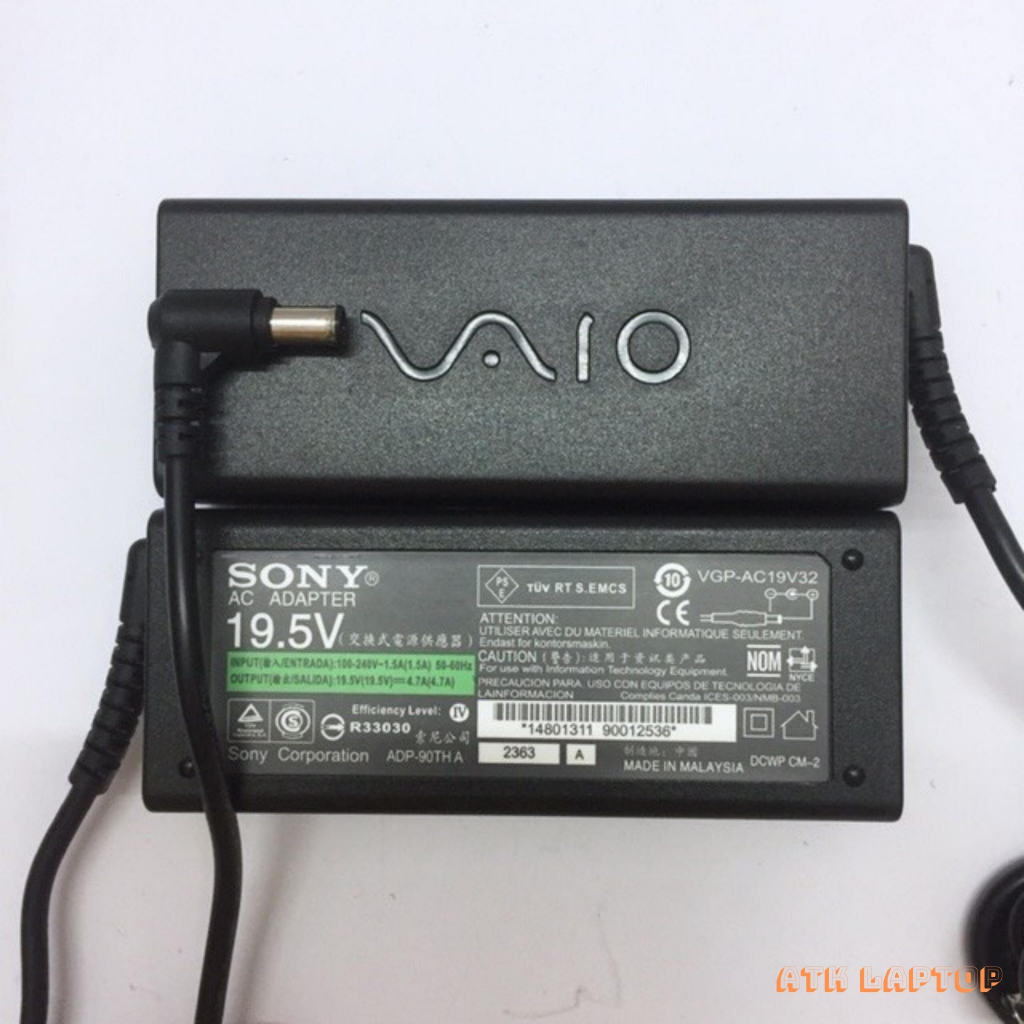 Sạc Laptop SONY 19.5V 4.7A / 3.9A Cao Cấp - Sạc Sony Vaio, Sạc Sony Bảo Hành Đổi Mới 12 Tháng -Hà Nội Computer