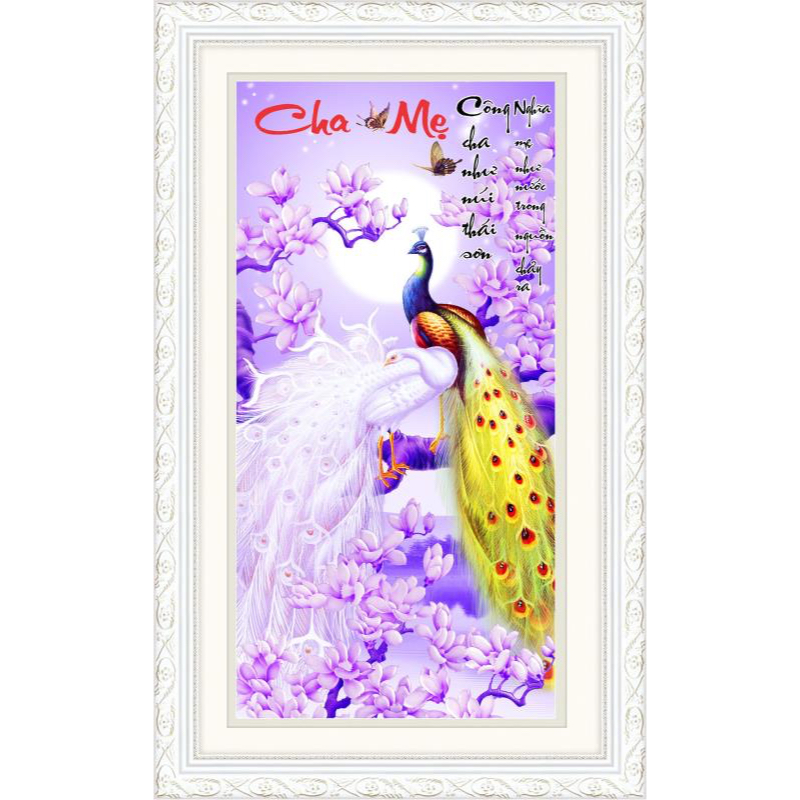 Tranh thêu cha mẹ 53*93cm