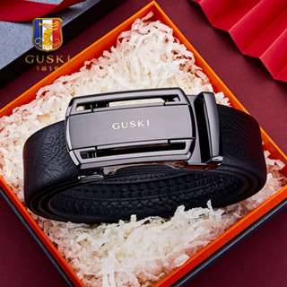 Thắt lưng nam cao cấp GUSKI da bò xịn đẹp - dây nịt nam da thật GK01