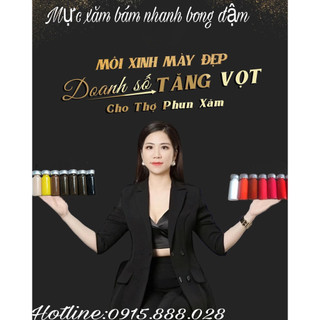 Mực phun xăm hữu cơ bám nhanh bong đậm