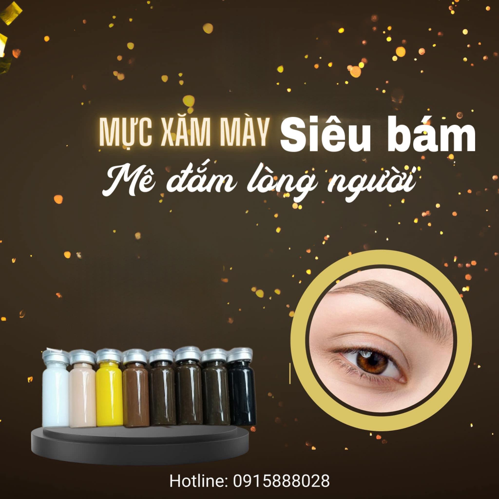 Mực phun xăm hữu cơ bám nhanh bong đậm