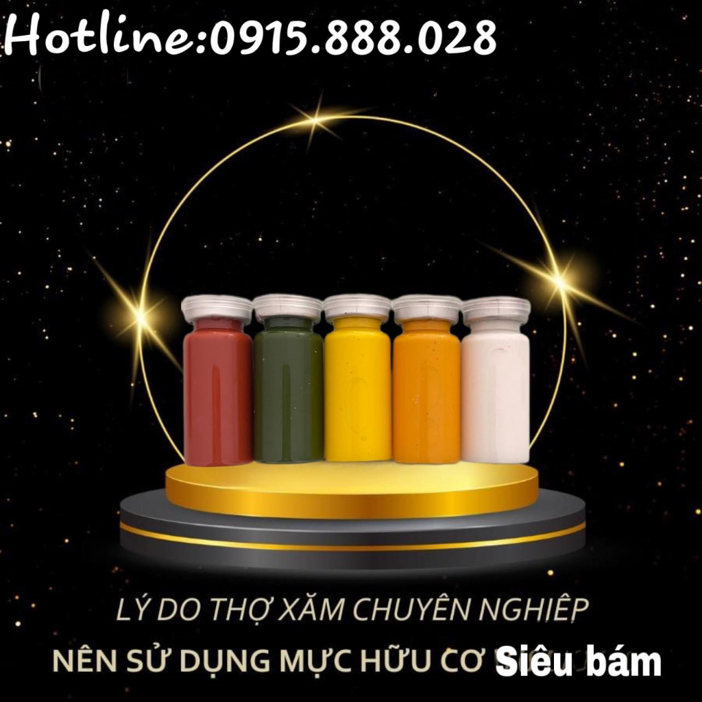 Mực phun xăm hữu cơ bám nhanh bong đậm
