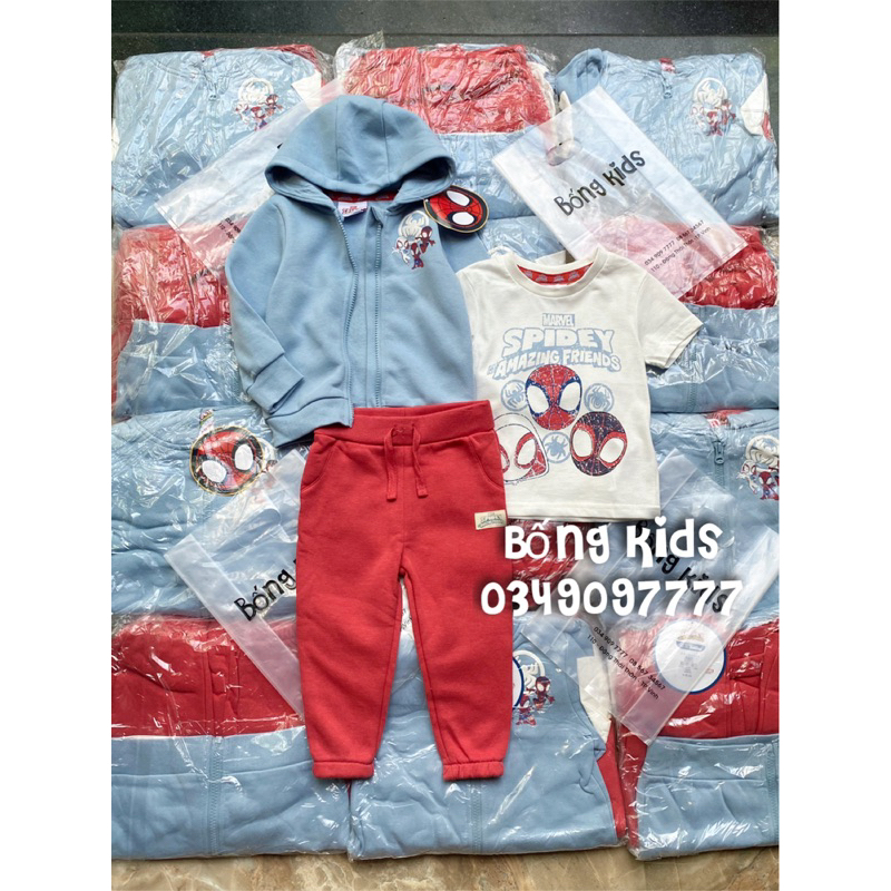 Set 3 Chi Tiết Bé Trai Siêu Nhân Nhện Xanh Trời PR
