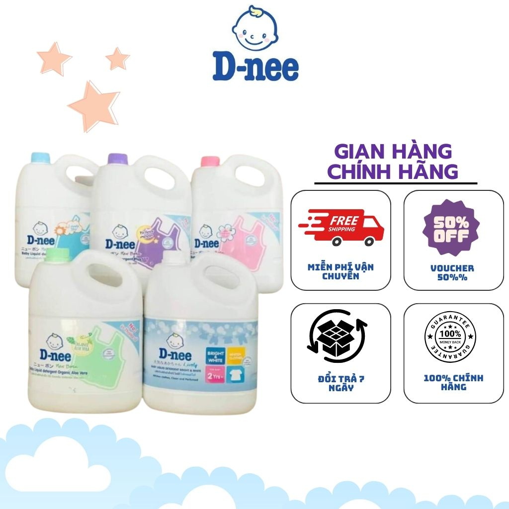 Nước Giặt Dnee 2 In 1 Chính Hãng An Toàn Cho Da An Tâm Sử Dụng Can 3000Ml
