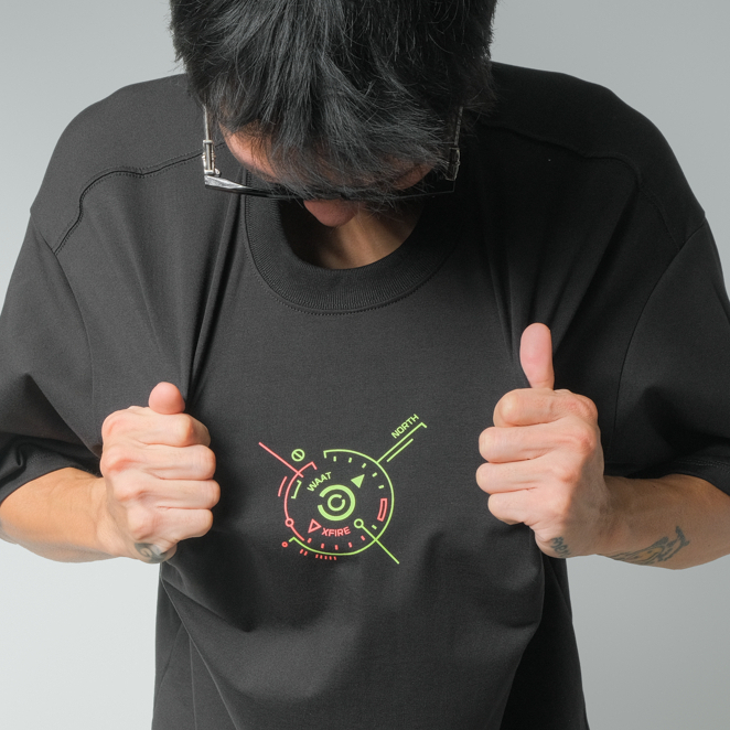 ÁO THUN TAY LỠ OVERSIZE UNISEX XFIRE HANOIPUNK TSHIRT IN BLACK