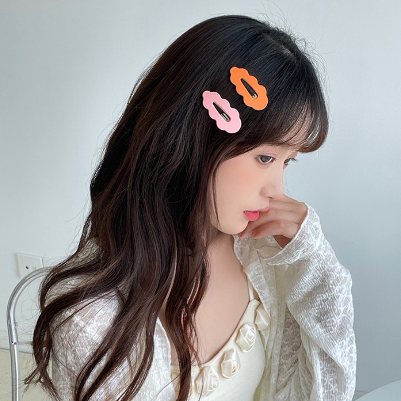 Kẹp Tóc Hình Đám Mây Hoạt Hình Màu Kẹo Ngọt Phong Cách Hàn Quốc