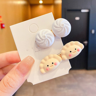 Kẹp tóc nữ hình bánh bao độc lạ lila ktbao041