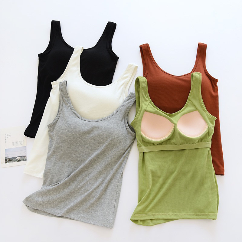 Áo thun 3 lỗ có mút ngực, áo 3 lỗ crotop