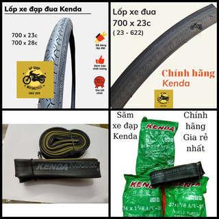 Săm lốp ruột vỏ 700x23c xe đạp thể thao, xe địa hình đua 700x28c Kenda