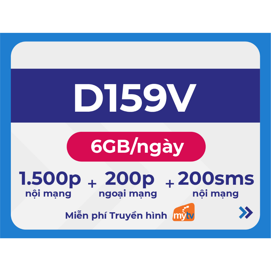 Sim 4G Vinaphone vd89p D169G D159V 180GB/tháng +Miễn phí gọi