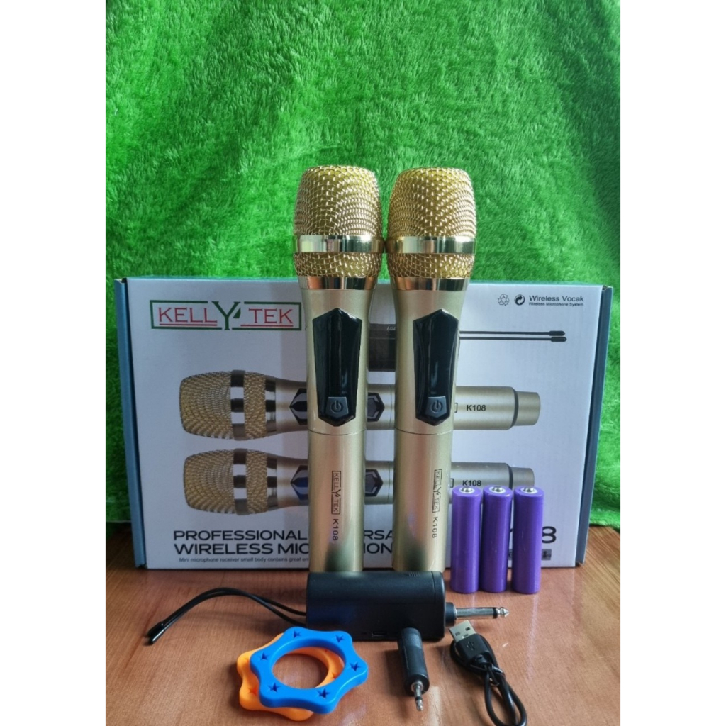 Bộ Micro không dây karaoke chuyên nghiệp ,âm thanh hay,KELLYTEK V-K108 | W003 | W001  BH 12 Tháng - AnPhuStore
