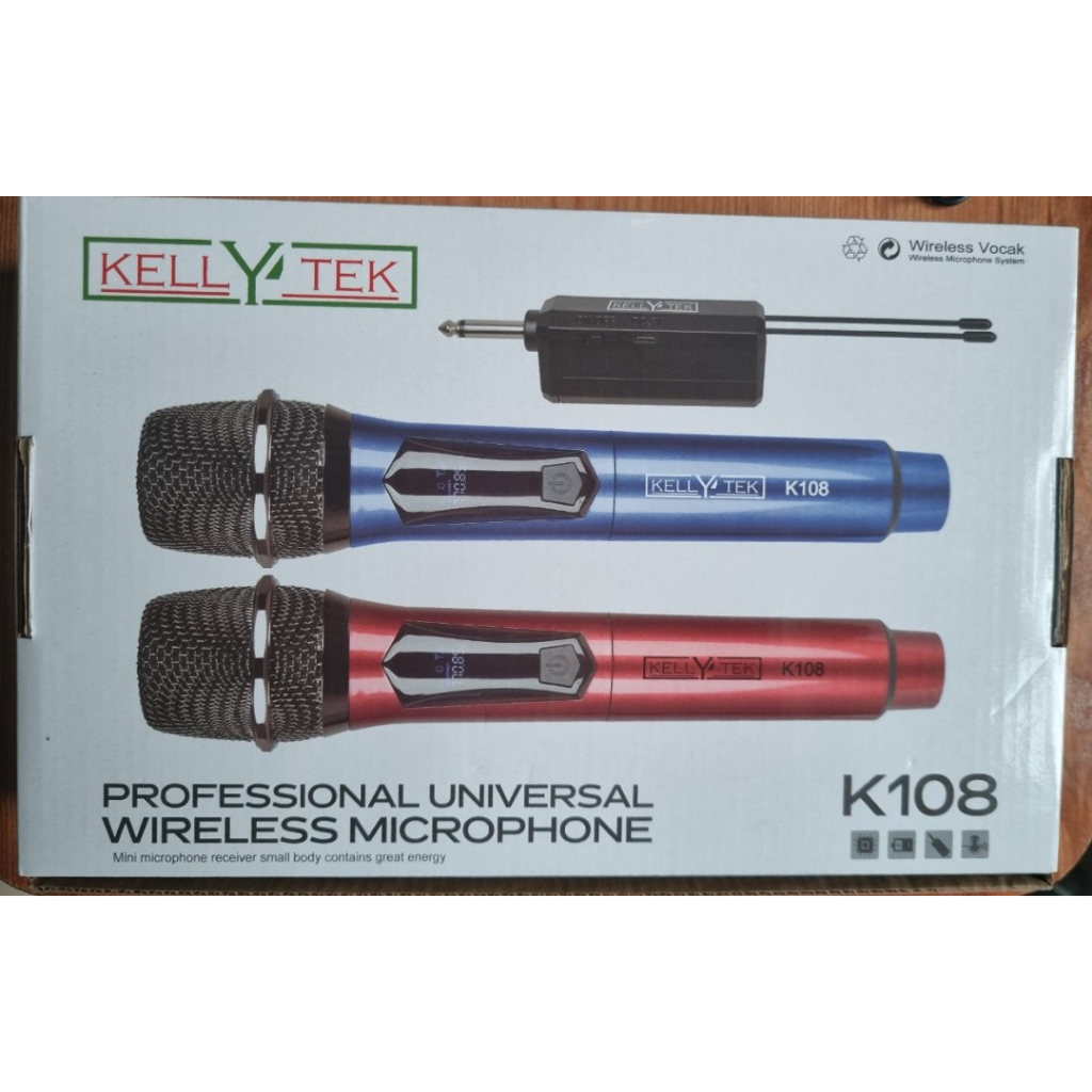 Bộ Micro không dây karaoke chuyên nghiệp ,âm thanh hay,KELLYTEK V-K108 | W003 | W001  BH 12 Tháng - AnPhuStore