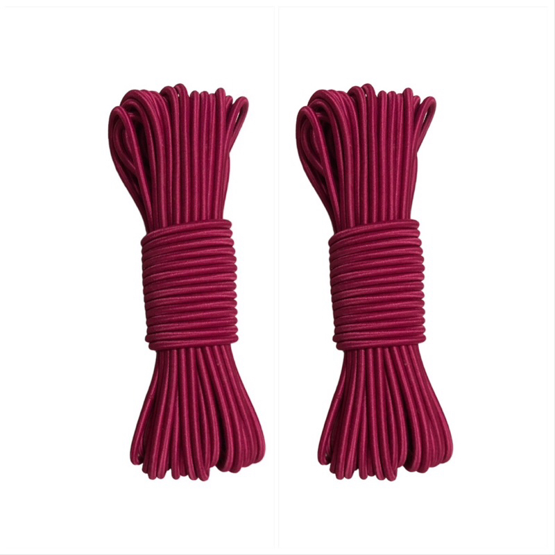 20 mét - Dây Dù thun 2.7mm tròn đàn hồi 100% chắc tay Ko nhão dùng căng ghế bố, căng lều, cố định đồ vật, thun cột tóc