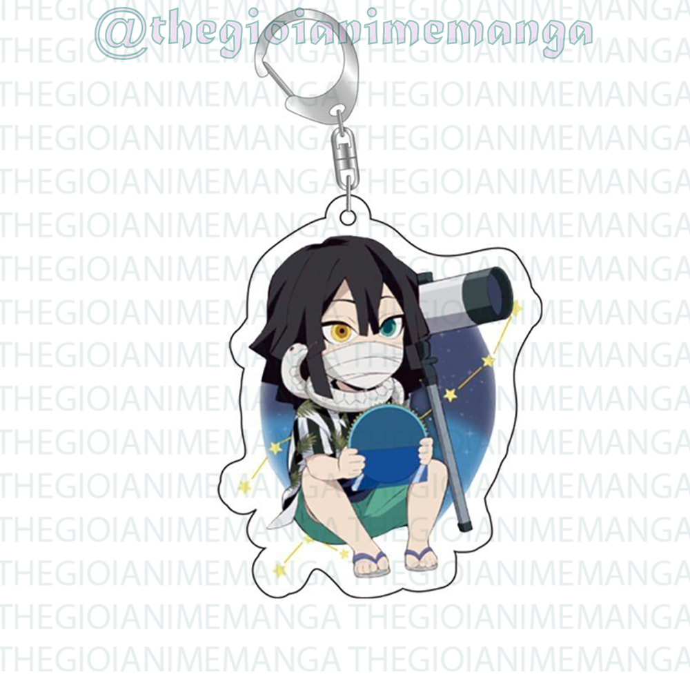Móc khóa KIMETSU NO YAIBA ver DÃ NGOẠI keyring mica acrylic in hình anime chibi dễ thương