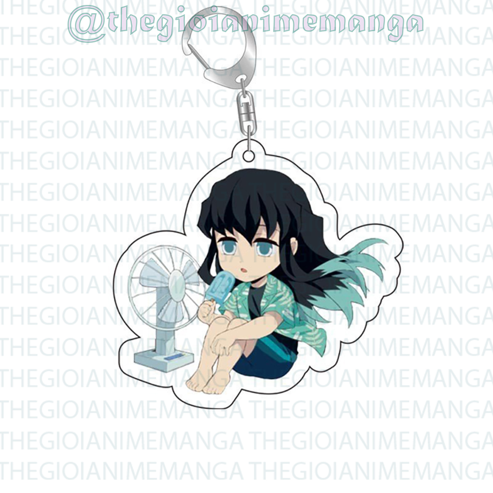 Móc khóa KIMETSU NO YAIBA ver DÃ NGOẠI keyring mica acrylic in hình anime chibi dễ thương