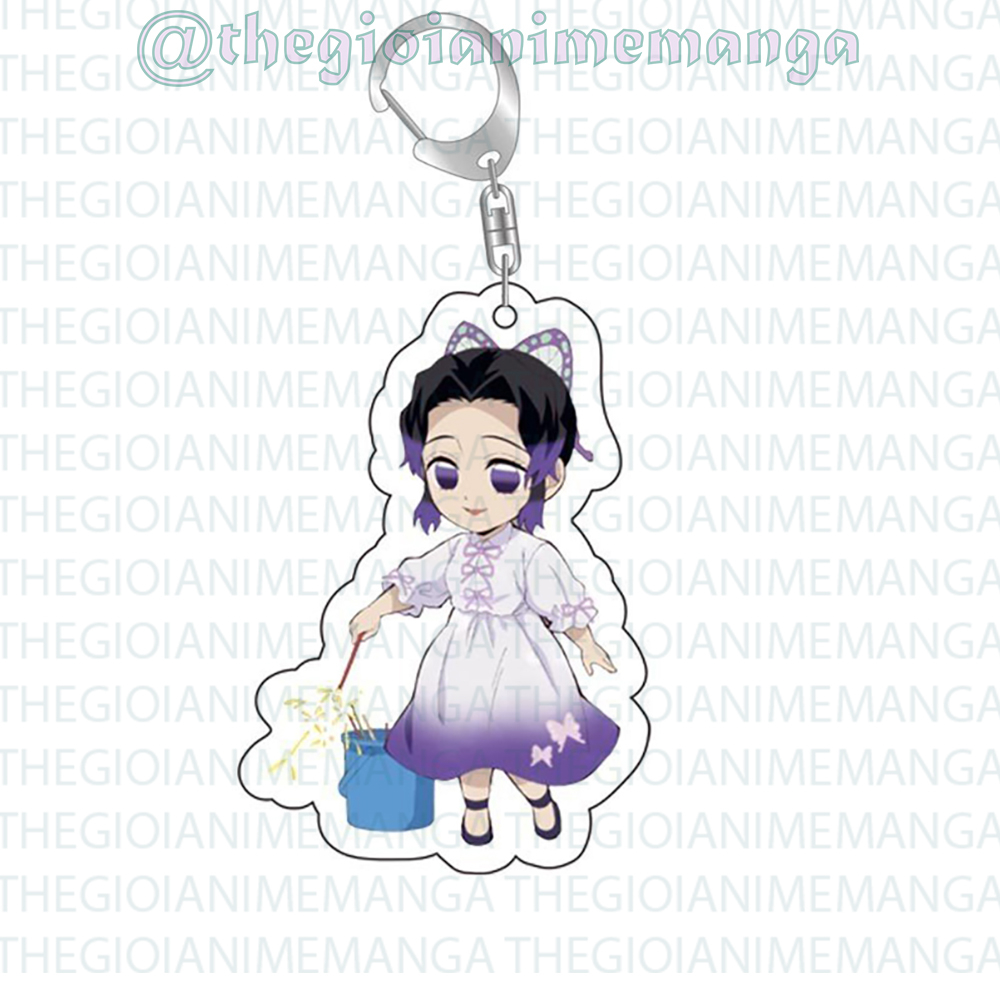 Móc khóa KIMETSU NO YAIBA ver DÃ NGOẠI keyring mica acrylic in hình anime chibi dễ thương