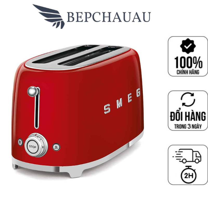 Máy Nướng Bánh Mì Sandwich SMEG, Smeg Toaster, Phong Cách Sang Trọng, Nhập Đức, Nhiều Màu, BH 12 Tháng,Bepchauau