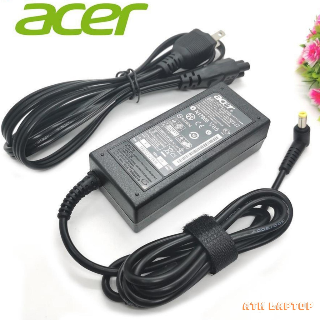 Sạc Laptop Acer 19V-3.42A-65W Zin chính hãng chân to, adapter laptop acer bảo hành 12 tháng - Hà Nội Computer